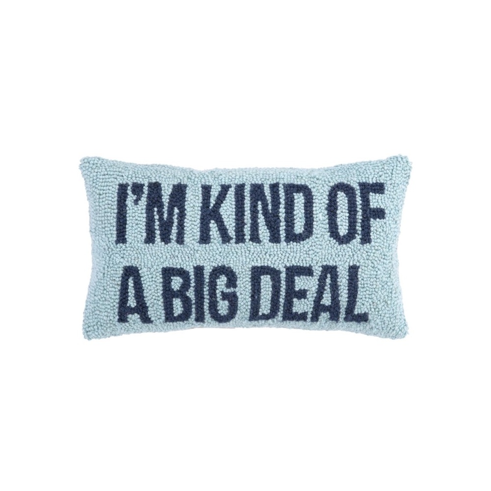Blue Textured Throw Pillow